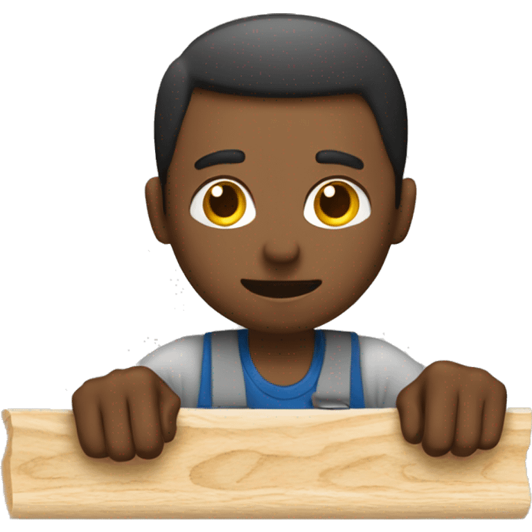 man sanding wood emoji