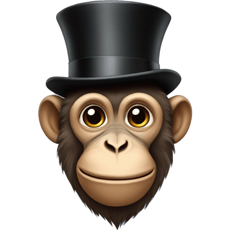 Monkey with a top hat emoji