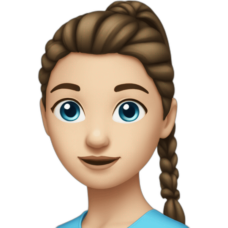 mid-twenties-brunette-girl-pony-tail-blue-eyes emoji