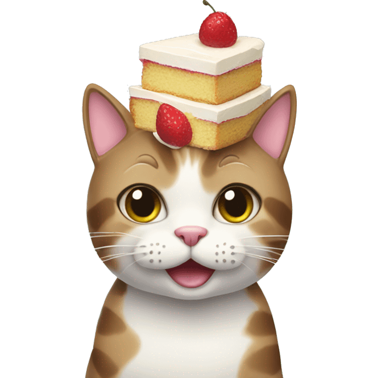 cat with a cake emoji