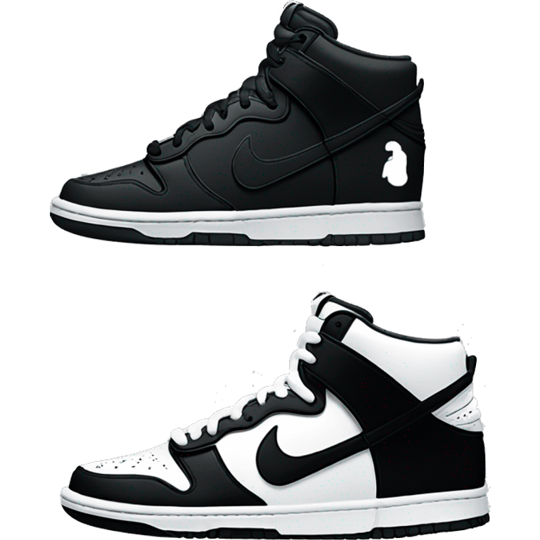 all black Nike Dunk high emoji