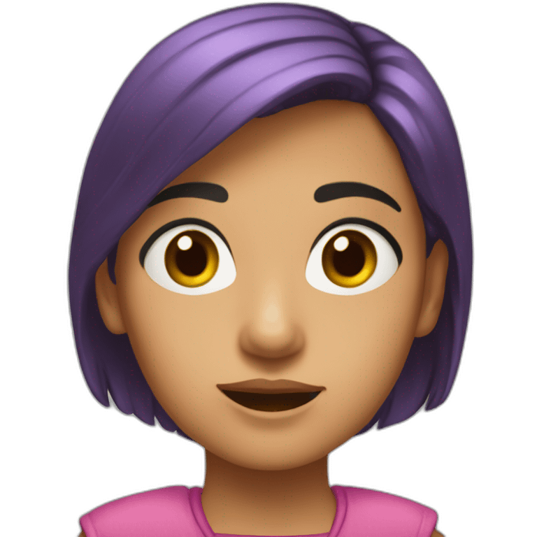 Niña tapadose la cara emoji