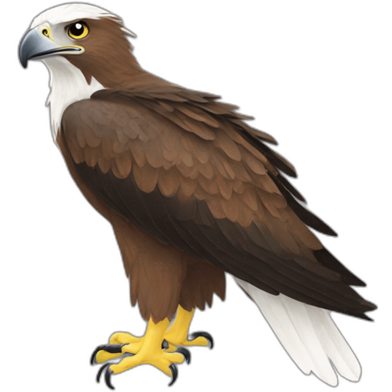 tasmanian wedge tail eagle brown head emoji