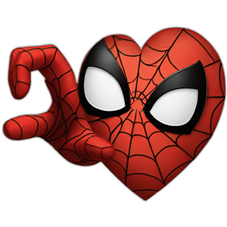 spiderman heart gesture emoji