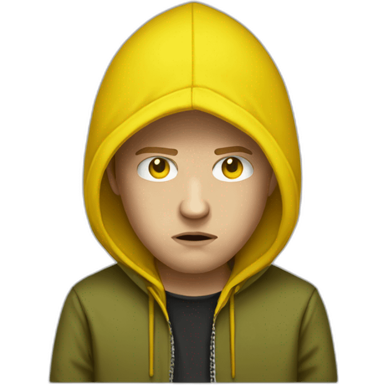 Teen Jesse Pinkman sad yellow hood emoji