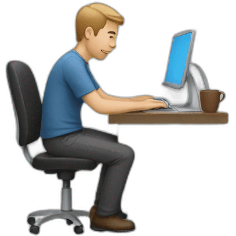 white man working with laptop emoji