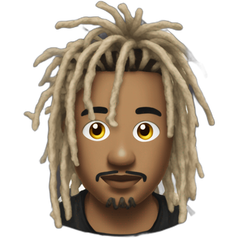 juice wrld rapper dreads mustache beard music rap legends never die emoji