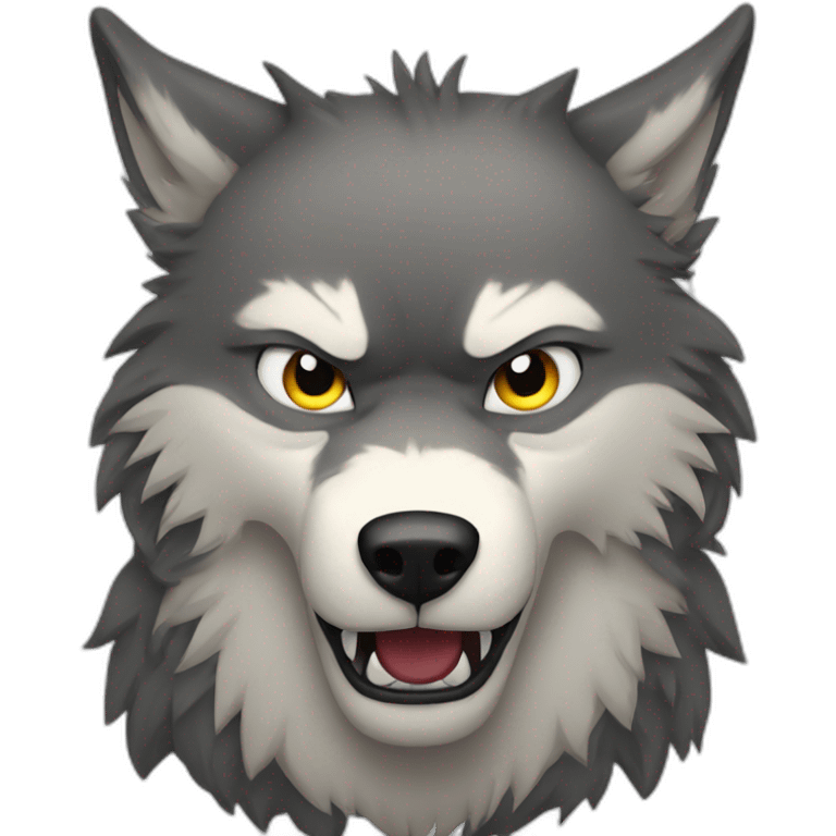 Body of angry wolf emoji