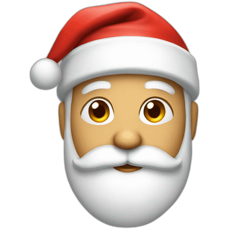 santa claus with face with Raised Eyebrow emoji