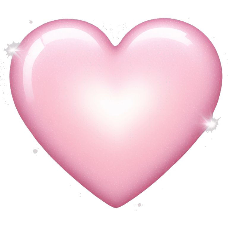 Light pink heart with white sparkles  emoji