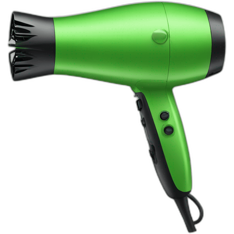 hair dryer green emoji