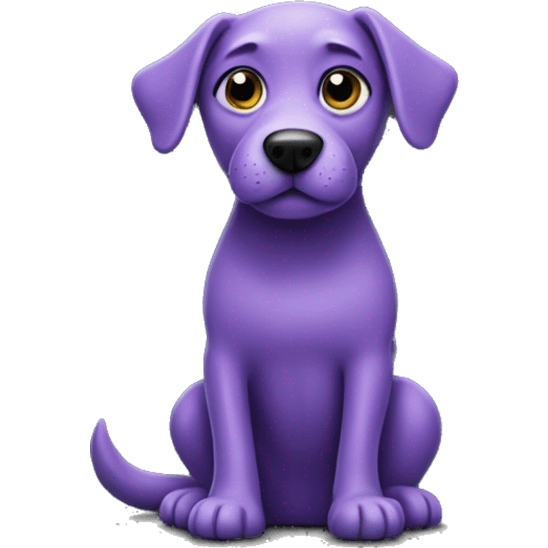 purple dog on slate o  emoji