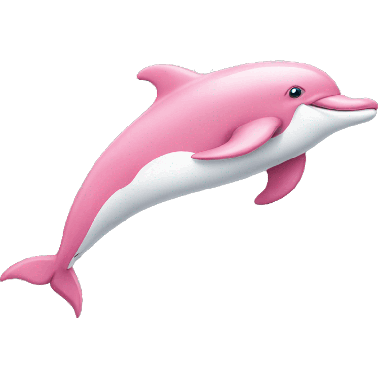 Pink dolphin wearing necklace  emoji