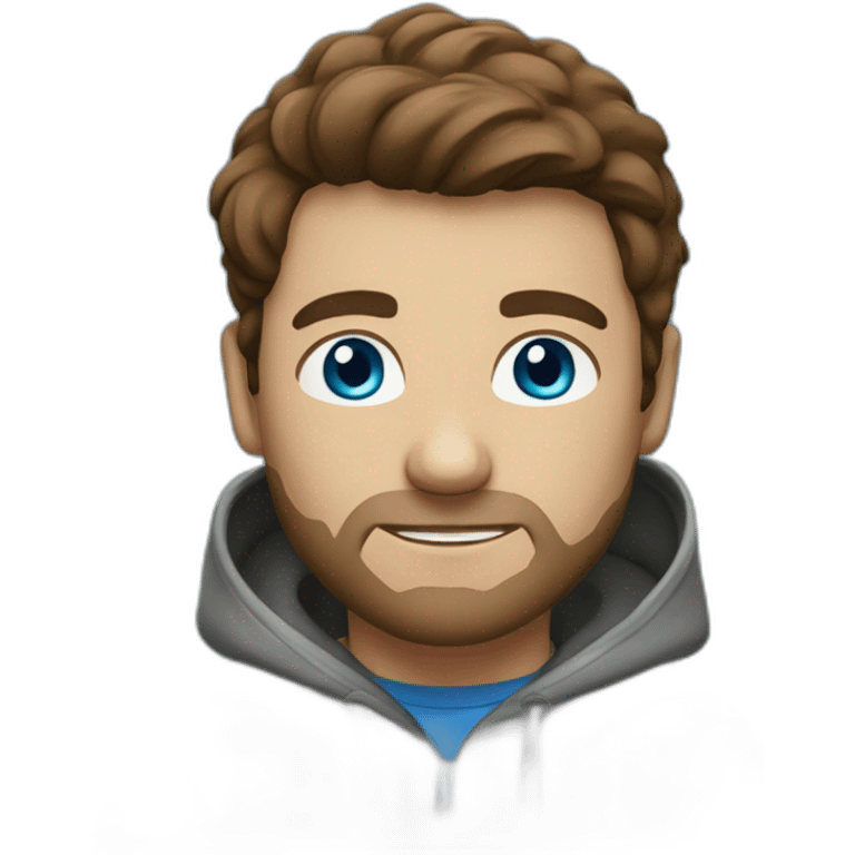 man-with-brown-hair-in-a-hoodie-with-blue-eyes emoji