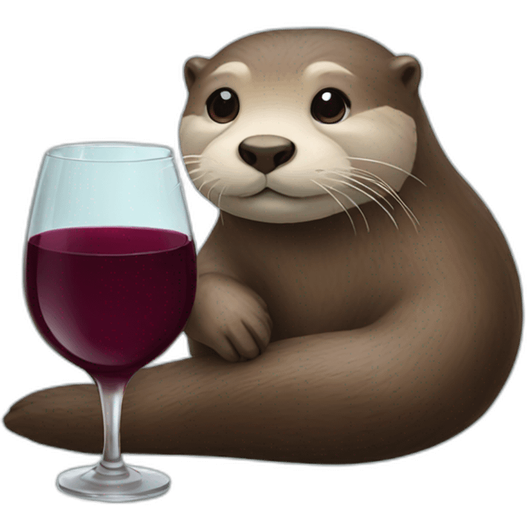 Otters wine  emoji