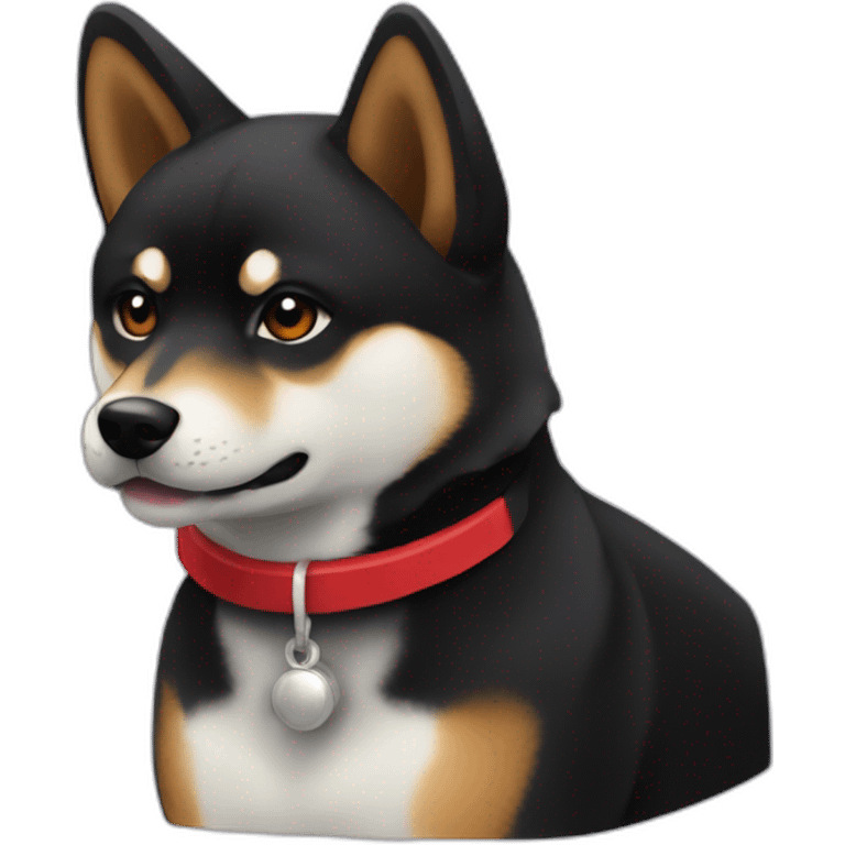 black-shibainu-with-red-choker emoji