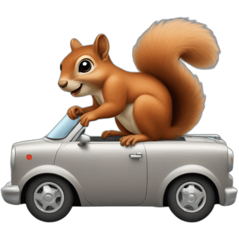 Squirrel car emoji