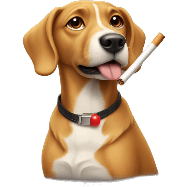 Dog with a cigarette  emoji