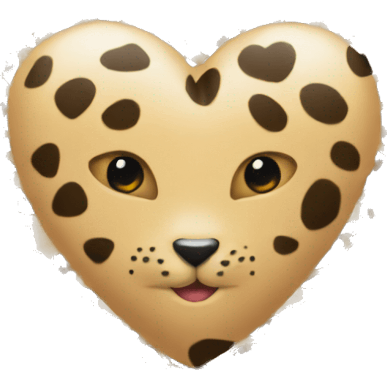 Heart with Leopard Print emoji