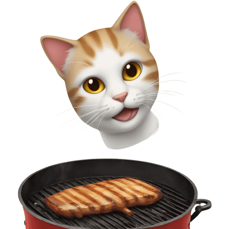 cat on bbq emoji