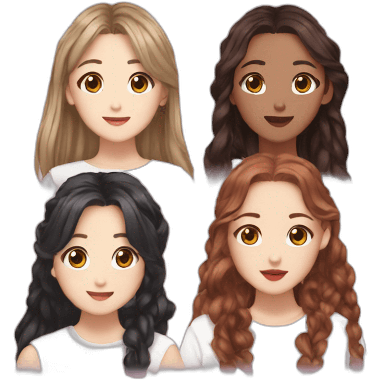 four members of (g)i-dle music group emoji