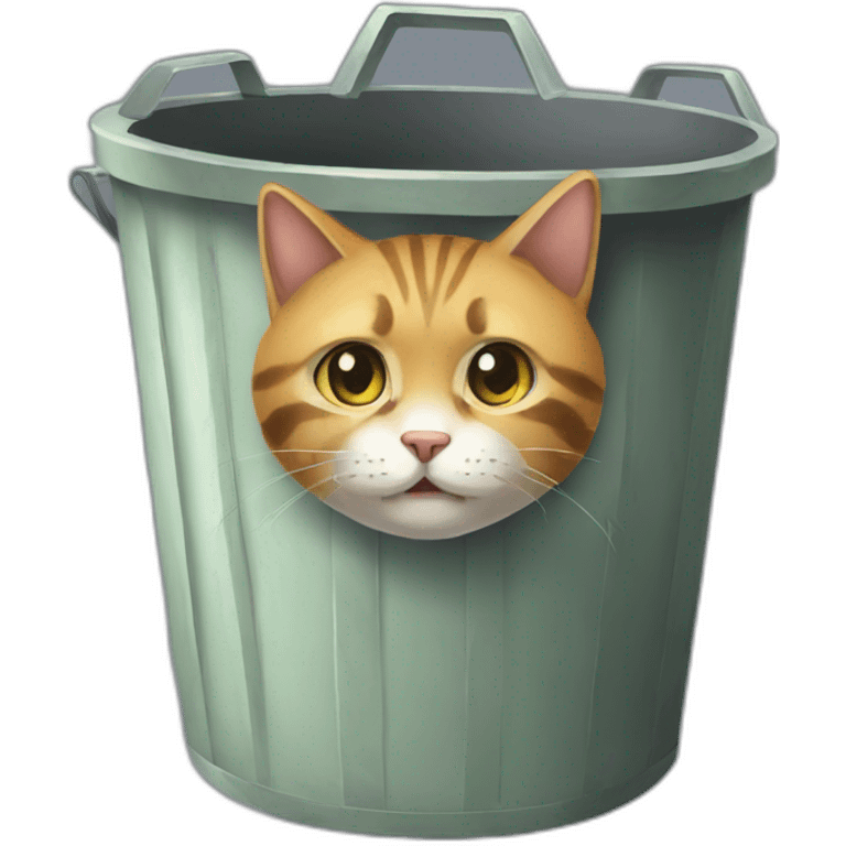 a garbage can full of nekoarc emoji