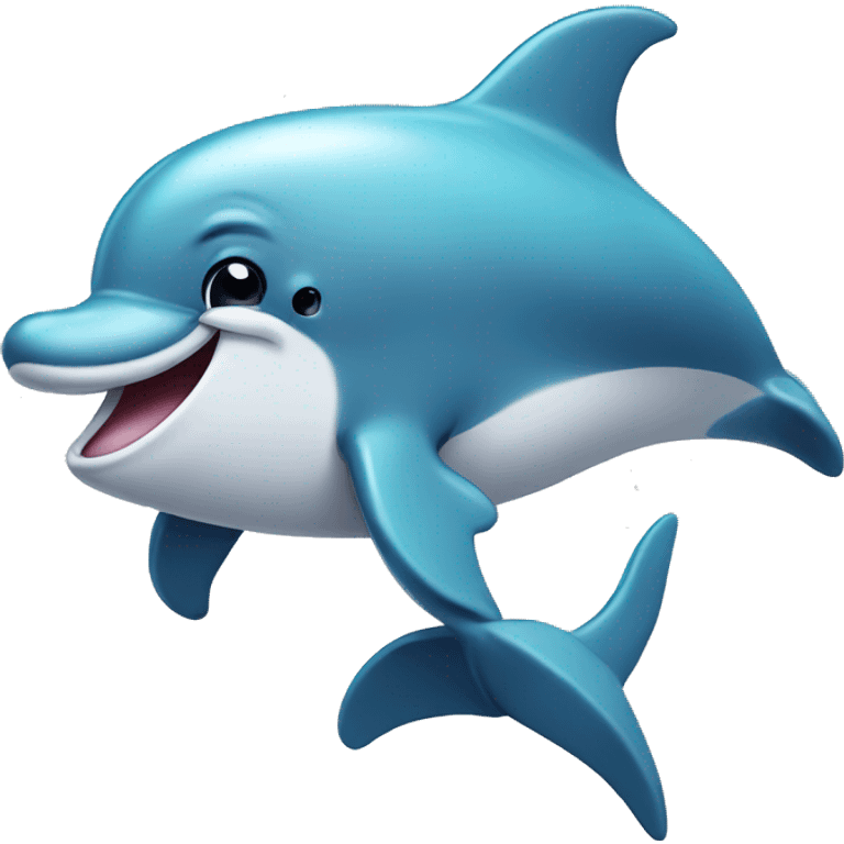 Happy dolphin emoji