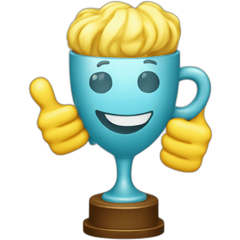 Thumbs up trophy emoji