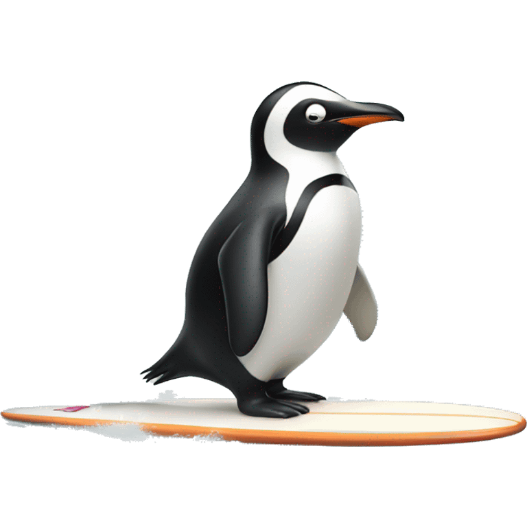 Penguin on a surfboard  emoji