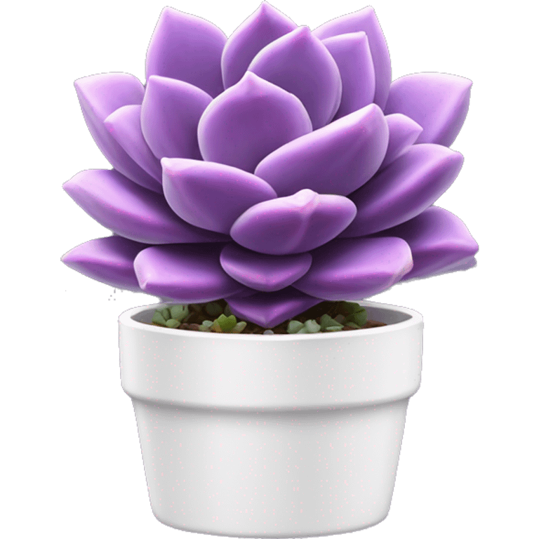 Purple echeveria succulent in white pot emoji