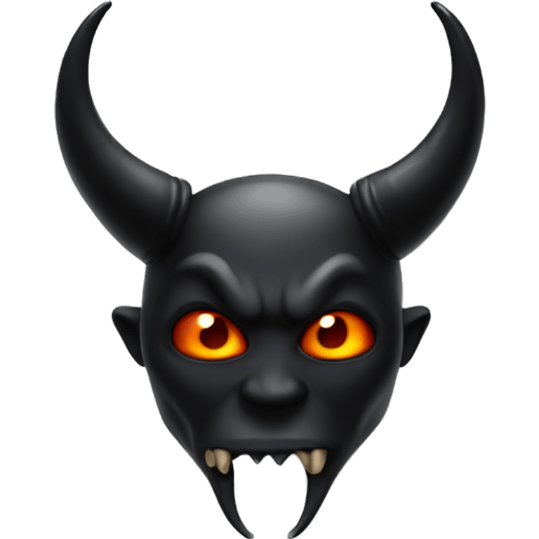 Black devil horns emoji