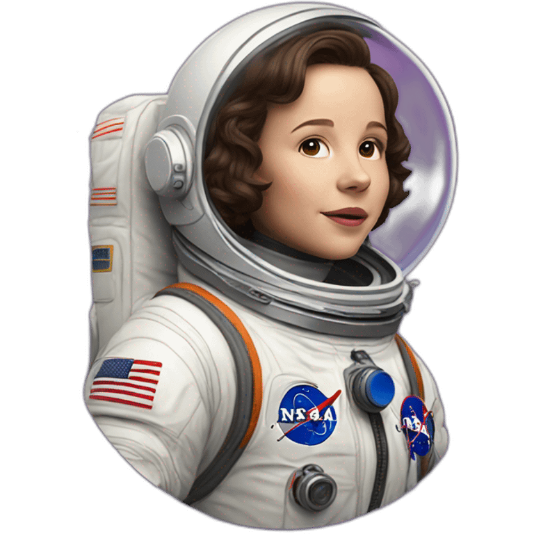 Millie bobby brown as an astronaut emoji