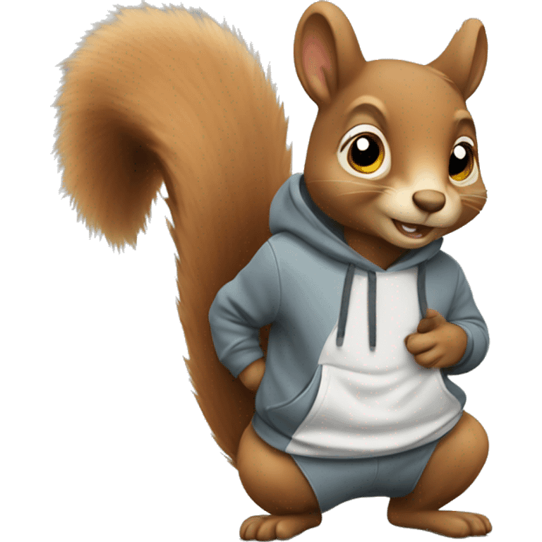 squirrel wearing Sweatshirt  emoji