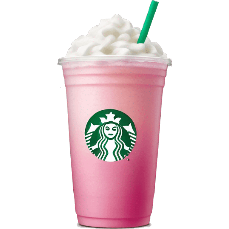 Starbucks pink coconut refresher  emoji