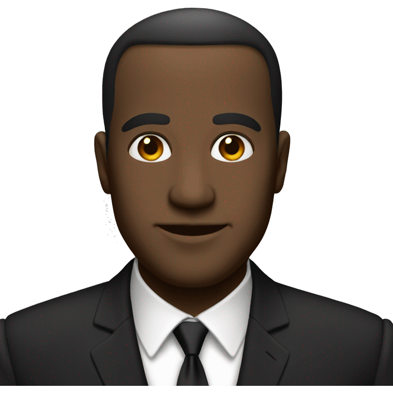 ceo with black suit emoji