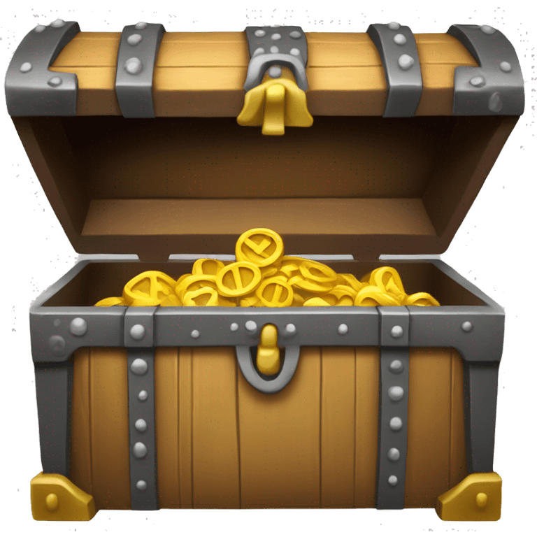 (EMOJI) Treasure chest emoji, no background, SIZE 128X128  emoji