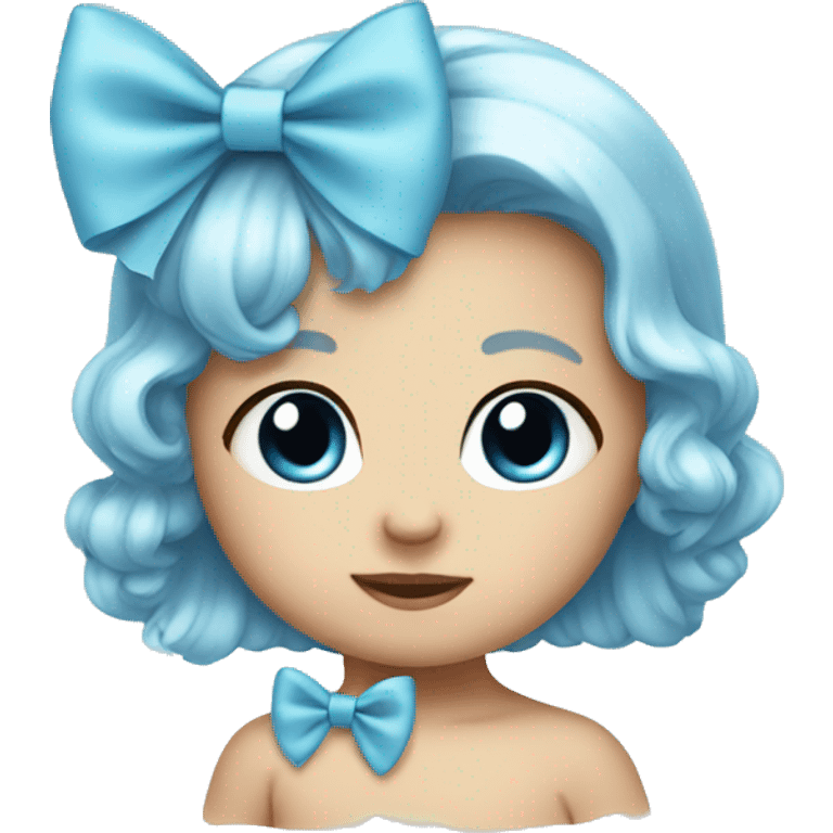 Baby blue Bow emoji