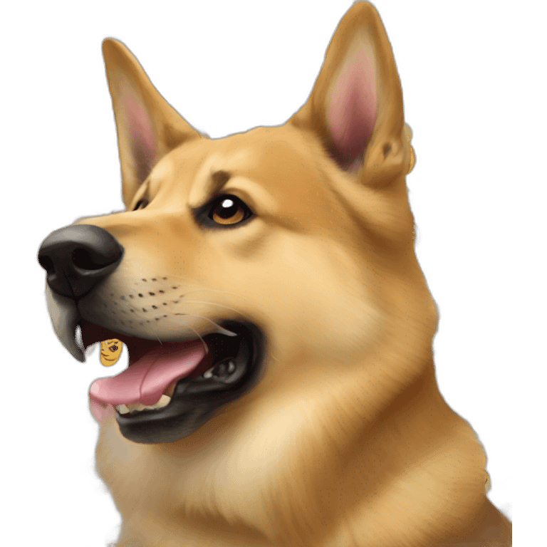 Joe biden being bit by german sheppard emoji