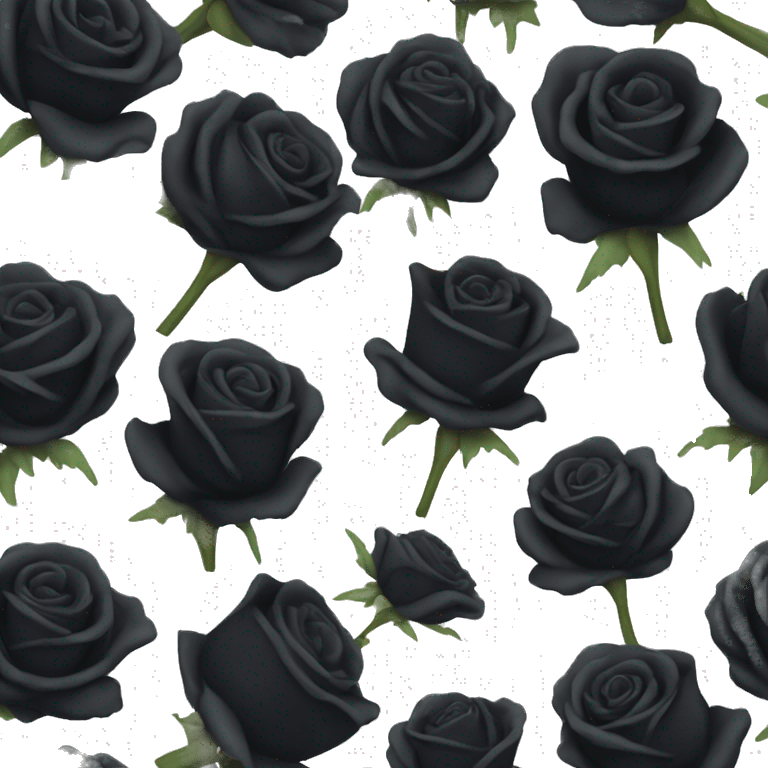 Dead tilted black roses in vase with petals falling  emoji