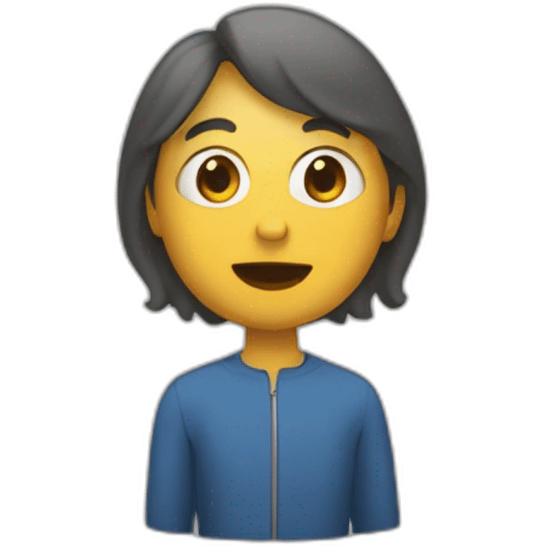 une personne qui imite quelqu'un d'autres emoji