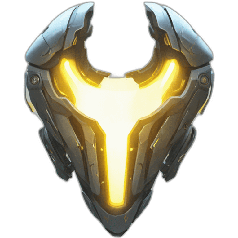 futuristic armored Omega Energy chestplate radiating omega energy emoji