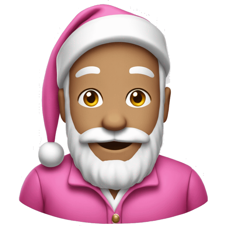 santa claus wearing a pink suit  emoji