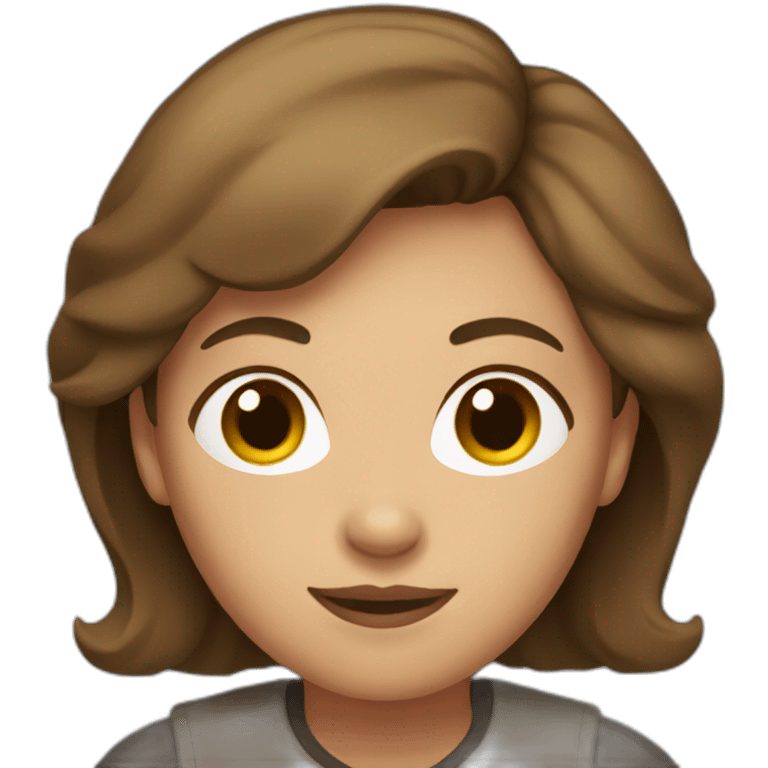 mother with short brown hair emoji