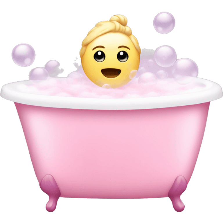 bubble bath in light pink emoji