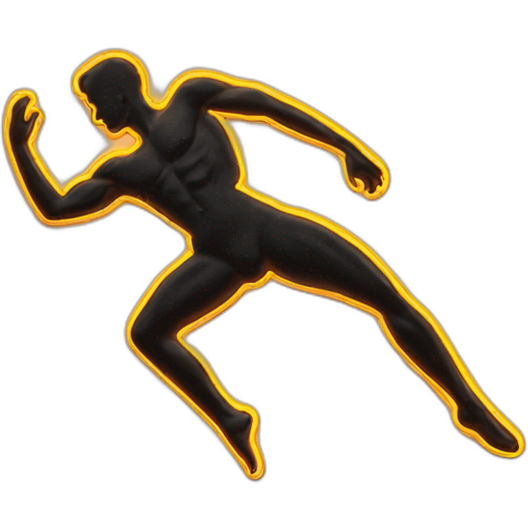  male dancer neon sign booty emoji