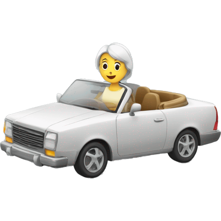 Une mère dans sa voiture  emoji