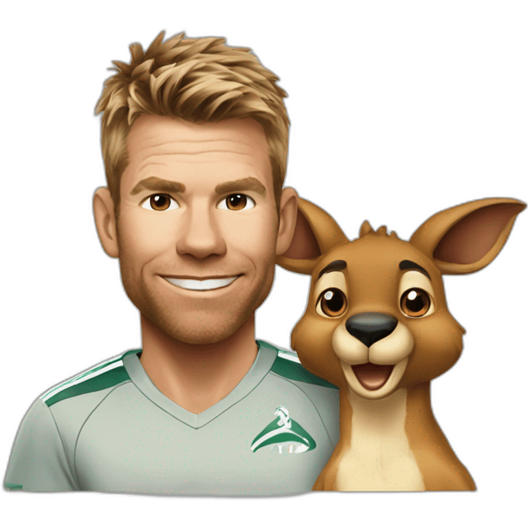 David Warner with Kangroo emoji