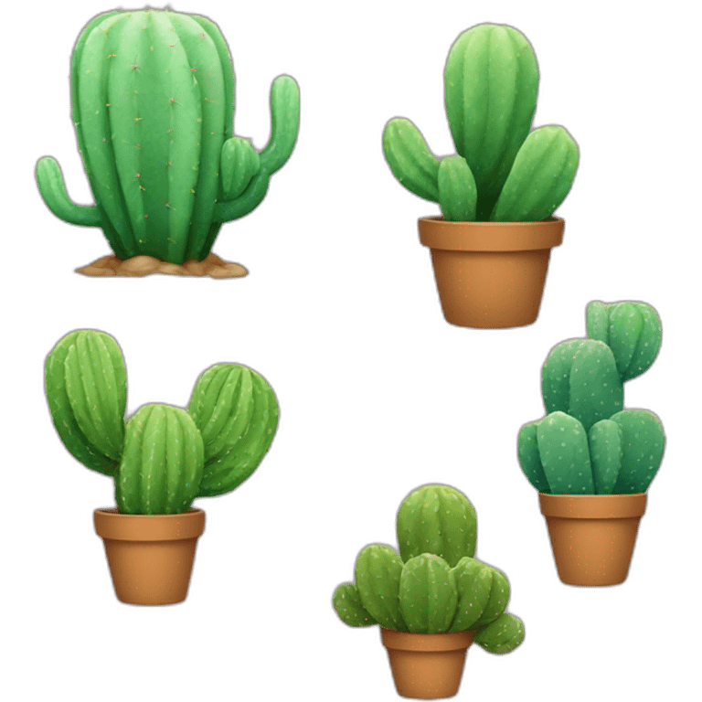 Poulpe bisous cactus emoji