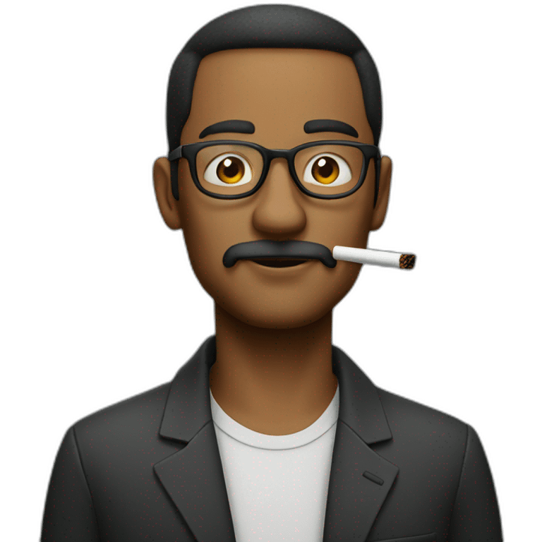 man smoking glasses emoji