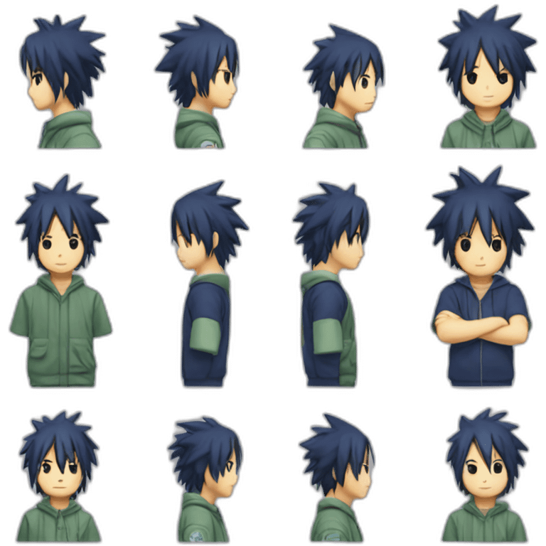 Sasuke vêtement lacoste emoji